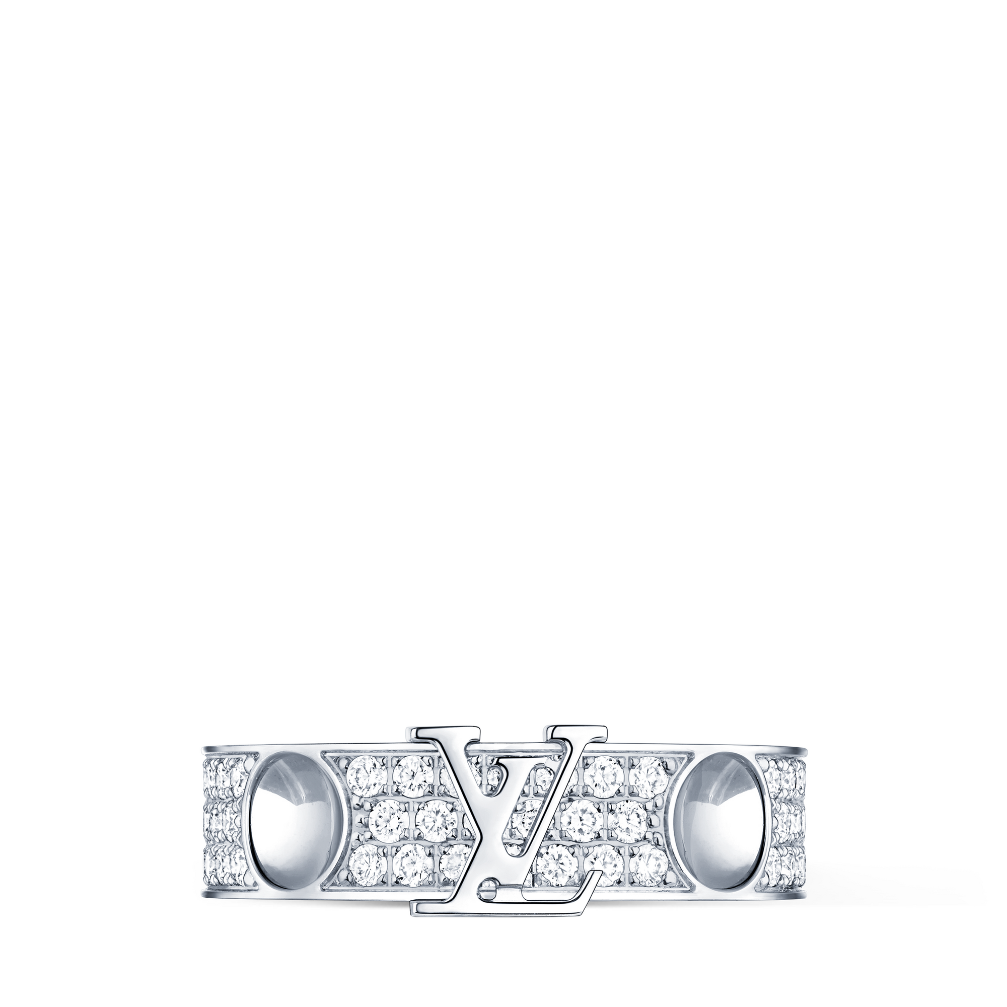 Categories Rings Empreinte Medium Ring, White Gold and Diamonds | Louis Vuitton ® (Product zoom)